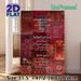 Islamic Calligraphy Painting Poster, Rich Red-toned Ornate Traditional Patterned Poster, Cultural Artistic Wall Decor Ideal For Living Room, Study_maomaolike.com