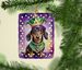 Dachshund King Of Mardi Gras Porcelain Ornament Christmas Tree Hanging Decorations For Home Christmas Holiday, Rectangle, Gift, Multicolor_maomaolike.com