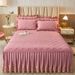 Thickened Quilted Skirt Style 1.8m Single Piece Non-Slip Sheet Dust Cover 1.5m Bed Three-Piece Set_maomaolike.com