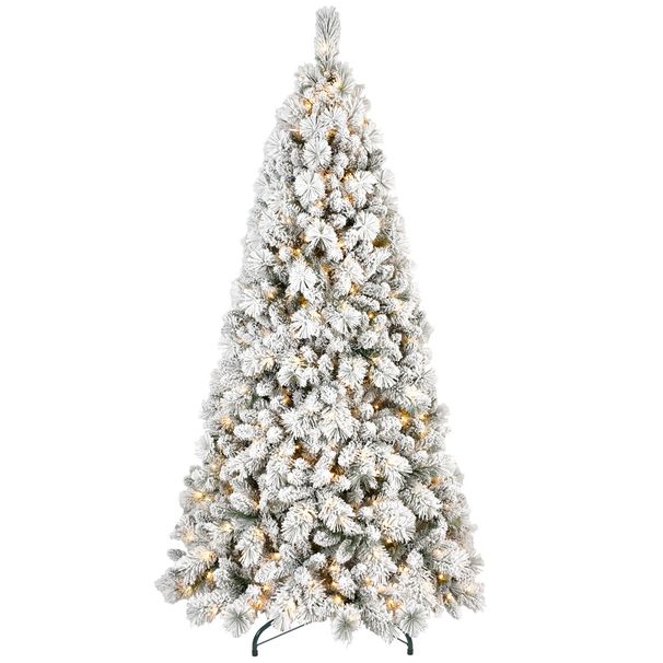 6ft PVC/Hard Needle Mixed Flocked Tree_maomaolike.com