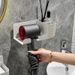 Holder Multi-Functional No-Drill Wall-Mounted Bathroom Integrated Hair Dryer Rack_maomaolike.com