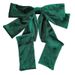 Solid color velvet bow ribbon hairpin female back of the head spring clip velvet hair accessories E275_maomaolike.com