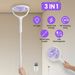 3 In 1 Electric Bug Zapper Racket 90ºRotating Bug Zapper Wand Indoor Outdoor Handheld Mosquito Swatter With Telescopic Extension Wand_maomaolike.com