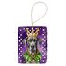 Great Dane King Of Mardi Gras Porcelain Ornament Christmas Tree Hanging Decorations For Home Christmas Holiday, Rectangle, Gift, Multicolor_maomaolike.com