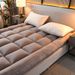 Hotel Thickened Folding Bed Mattress Feather Velvet Warm Homestay Down Soft Cushion Dormitory Double 1.68m_maomaolike.com