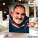 Smiling Mature Man Portrait Painting Poster, Warm-toned Realistic Bearded Gentleman Poster, Vivid Lifelike Depiction Ideal For Living Room And Bedroom_maomaolike.com