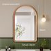Vintage Style Makeup No-Drill Self-Adhesive Retro Vanity Bathroom Wall-Mounted Mirror_maomaolike.com