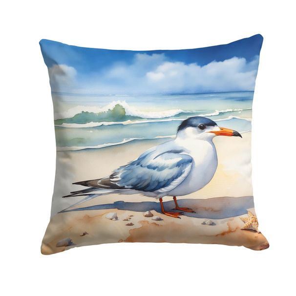 Tern Resting Throw Pillow Machine Washable, Indoor Outdoor Decorative Pillow For Couch, Bed Or Patio, 18Hx18W_maomaolike.com