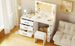 55.2" Vanity Desk With Freely Adjustable Side Cabinet, Makeup Vanity With Hollywood Lights, 5 Storage Drawers & 2-shelves, Modern Dressing Table, White_maomaolike.com