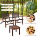 3 Pieces Outdoor Wooden Patio Rattan Furniture Set_maomaolike.com
