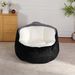 Oversized Bean Bag Chairs,Multicolor Fur Couch Filled With Shredded Sponge,Large Lounger Sofa For Living Room,No Assembly Required , Black+White+Grey_maomaolike.com