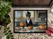 Basenji Fall Kitchen Pumpkins Doormat Front Door Mat Indoor Outdoor Rugs For Entryway, Non Slip Washable Low Pile, 24H X 36W_maomaolike.com