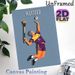 Wexford Hurling Painting Poster, Vibrant Flat Graphic Style Poster, Dynamic Hurler In Action Design, Sporty Decorative Piece Suitable For Home, Sports_maomaolike.com
