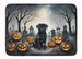 Black Pug Spooky Halloween Memory Foam Kitchen Mat Machine Washable Anti-Fatigue Mat Cushion Comfort Bath Mat Or Kitchen Rug_maomaolike.com