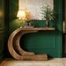 Console Table, C-Shaped Modern Accent Table Hallway Table_maomaolike.com