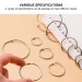 15/30pcs 20-88mm Loose Leaf Book Binder Hinge Snap O Ring Locking Keychain Metal Craft Parts 20 25 30 38 45 50 55 70 88mm_maomaolike.com