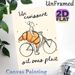 Croissant & Bicycle Themed Painting Poster, Whimsical Minimalist Line Art Poster, Playful Design With French Text And Oversized Croissant_maomaolike.com
