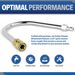 ESSENTIAL WASHER 120 Degree Bend Pressure Washer Gutter Cleaner Attachment With 1/4'' Quick Connect Brass Coupler And Plated Steel Plug_maomaolike.com