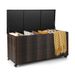 96 Gallon PE Wicker Outdoor Storage Box With 4 Wheels_maomaolike.com