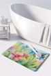 Alaska Forget-me-nots In Watercolor Memory Foam Kitchen Mat Machine Washable Anti-Fatigue Mat Cushion Comfort Bath Mat Or Kitchen Rug_maomaolike.com