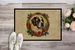 Saint Bernard Christmas Flowers Doormat Front Door Mat Indoor Outdoor Rugs For Entryway, Non Slip Washable Low Pile, 24H X 36W_maomaolike.com