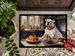 English Bulldog Fall Kitchen Pumpkins Doormat Front Door Mat Indoor Outdoor Rugs For Entryway, Non Slip Washable Low Pile, 24H X 36W_maomaolike.com