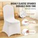 White Folding Chair Covers - 20 Elastic Chair Covers For Wedding Banquet Decoration (white, 20)_maomaolike.com