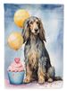 Afghan Hound Happy Birthday House Flag Large Porch Sleeve Pole Decorative Outside Yard Banner Artwork Wall Hanging, Polyester, House Size, Multicolor_maomaolike.com