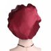 Hot Sale Newly Women's Satin Solid Sleeping Hat Night Hair Care Bonnet Nightcap For Women Men Unisex Cap_maomaolike.com