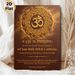 Gayatri Mantra & Om Symbol Painting Poster, Gilded Intricate Mandala Style Poster, Sacred Spiritual Design With Holy Verses, Ideal For Meditation_maomaolike.com