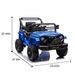 12V Kids Ride On Electric Truck Car W Parents Control,2WD,Four-wheel Suspension,Early Education Function,Adjustable Volume,USB,MP3,Bluetooth,Microphone Jack,Power Display,LED Lights For Kids Aged 1-4._maomaolike.com