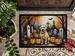 Yellow Labrador Retriever Spooky Halloween Doormat Front Door Mat Indoor Outdoor Rugs For Entryway, Non Slip Washable Low Pile, 24H X 36W_maomaolike.com