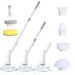 IAGREEA Shower Scrubber With 6 Replaceable Brush Heads, IPX6 Waterproof Cordless Power Cleaning Brush With Adjustable Extension Handle, 45°rotating Brush Shaft, And 2-speed Shower Cleaner For Cleaning_maomaolike.com