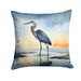 Blue Heron Barely Lit Sky Throw Pillow Machine Washable, Indoor Outdoor Decorative Pillow For Couch, Bed Or Patio, 18Hx18W_maomaolike.com