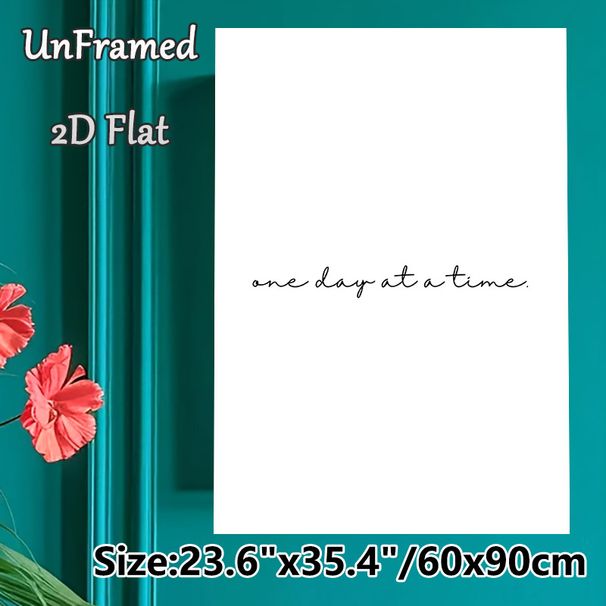 Inspirational Quote Painting Poster, Minimalist Handwritten Script Style Poster, Soothing Motivational Message Ideal For Bedroom, Living Room, Office_maomaolike.com