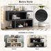 Retro Console Table With Symmetrical 2-Tier Open Shelf For Entryway And Living Room_maomaolike.com