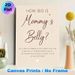 Baby Shower "How Big Is Mommy's Belly" Painting Poster, Warm-toned Elegant Calligraphy Poster, Interactive Party Game Ideal For Baby Shower Gatherings_maomaolike.com