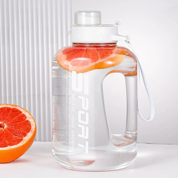 1.2L/1.7L Capacity Ton Bucket Large Belly Fitness Sports Water Bottle Portable Plastic Space Cup_maomaolike.com