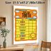 Teeth Brushing Chart Painting Poster, Vibrant Cartoon-style Poster, Weekly Oral Care Tracker To Develop Consistent Brushing Habits, Ideal For Bathroom_maomaolike.com