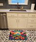 Zinnias In Color Memory Foam Kitchen Mat Machine Washable Anti-Fatigue Mat Cushion Comfort Bath Mat Or Kitchen Rug_maomaolike.com