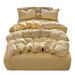 High Weight Wrinkled Yarn Four-Piece Set Solid Color Duvet Cover Bed Sheet_maomaolike.com