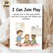 Join Play Themed Painting Poster, Warm Cartoon Group Play Scene Poster, Supports Kind And Confident Group Play Engagement, Ideal For Activity Rooms_maomaolike.com