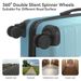 Luggage Sets ABS Hardshell 3pcs Luggage, Lightweight Durable Suitcase Sets Spinner Wheels Suitcase With TSA Lock 20''24''28'' Available(Blue)_maomaolike.com