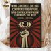 George Orwell Quote Painting Poster, Vintage Propaganda-style Poster, Thought-provoking Iconic Quote With Eye & Raised Fist Design, Suitable For Home_maomaolike.com