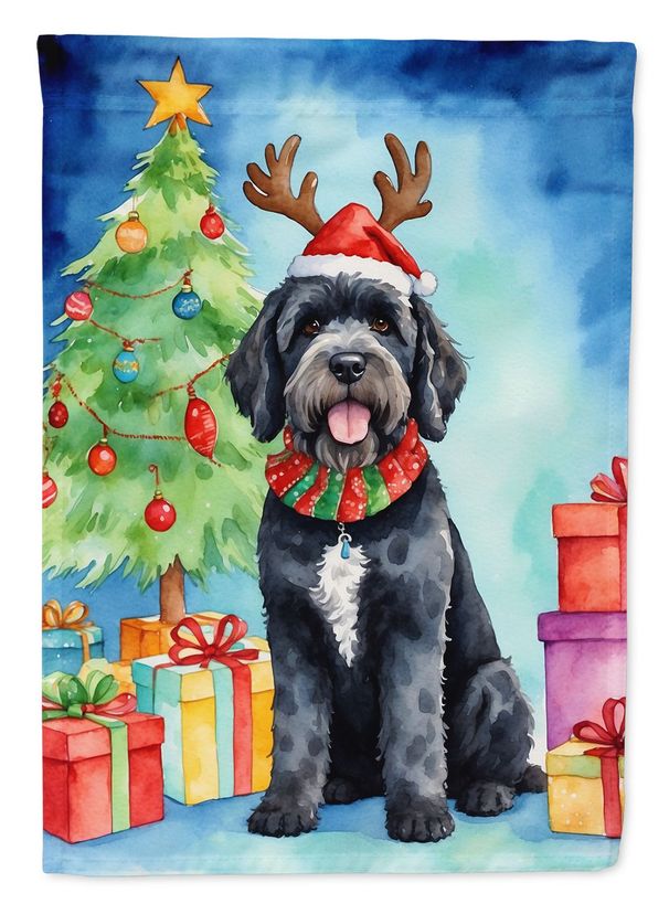 Portuguese Water Dog Christmas Reindeer Garden Flag Mailbox Flag Decorative Yard Flag Banner Outside Patio Artwork Yard Flower Beds, Garden Size, Multicolor_maomaolike.com