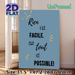 French Inspirational Quote Painting Poster, Soft Blue Minimalist Typography Poster, Uplifting Motivational Message To Boost Mood, Ideal For Home_maomaolike.com