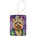 Yorkshire Terrier King Of Mardi Gras Porcelain Ornament Christmas Tree Hanging Decorations For Home Christmas Holiday, Rectangle, Gift, Multicolor_maomaolike.com