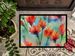 Wyoming Indian Paintbrush In Watercolor Doormat Front Door Mat Indoor Outdoor Rugs For Entryway, Non Slip Washable Low Pile, 24H X 36W_maomaolike.com