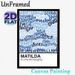 Matilda Themed Typography Painting Poster, Blue-toned Word Collage Poster, Vibrant Iconic Quote-filled Text Art, Ideal For Bedroom, Living Room Or_maomaolike.com