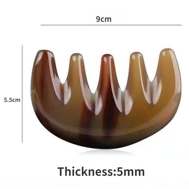 9cm Wide Natural Buffalo Horn Wide-Tooth Massage Comb, Anti-Static Detangler For Scalp & Hair Care
_maomaolike.com